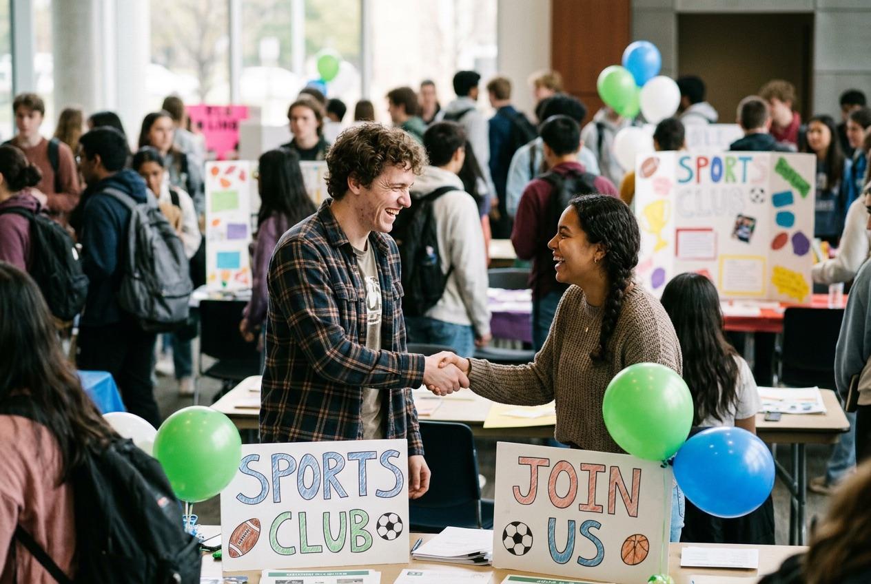 A university club fair